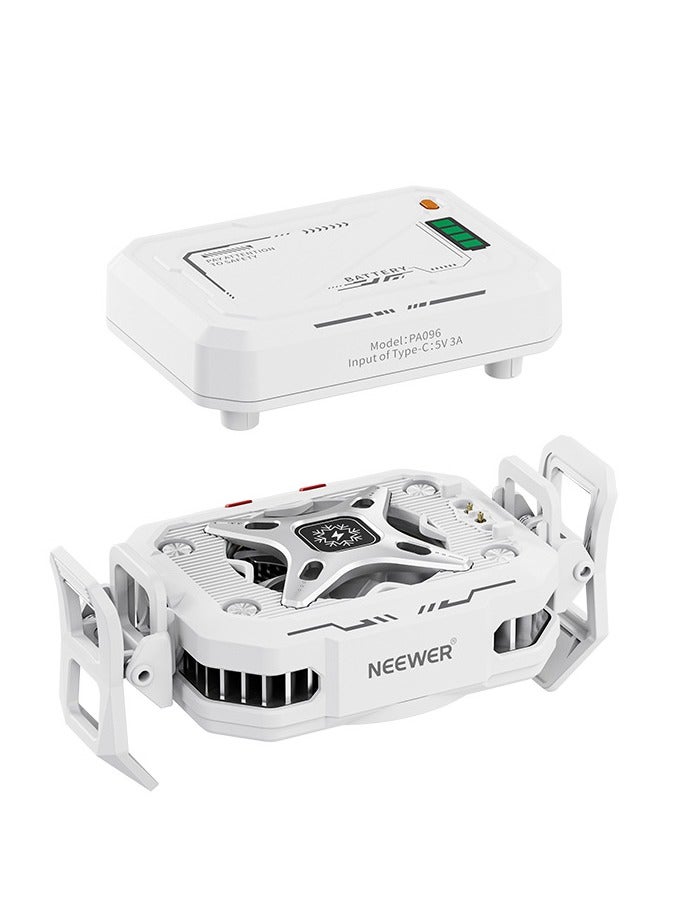 Neewer Magnetic Phone Cooler with 5000mAh Battery, NEEWER BASICS Portable Phone Cooling Fan for Gaming, Streaming, Vlogging, Video Recording, Compatible with iPhone 16 15 Pro Max 14 13 12 MagSafe & Android Smartphones | Lightweight Mobile Cooling Accessory - Image 2