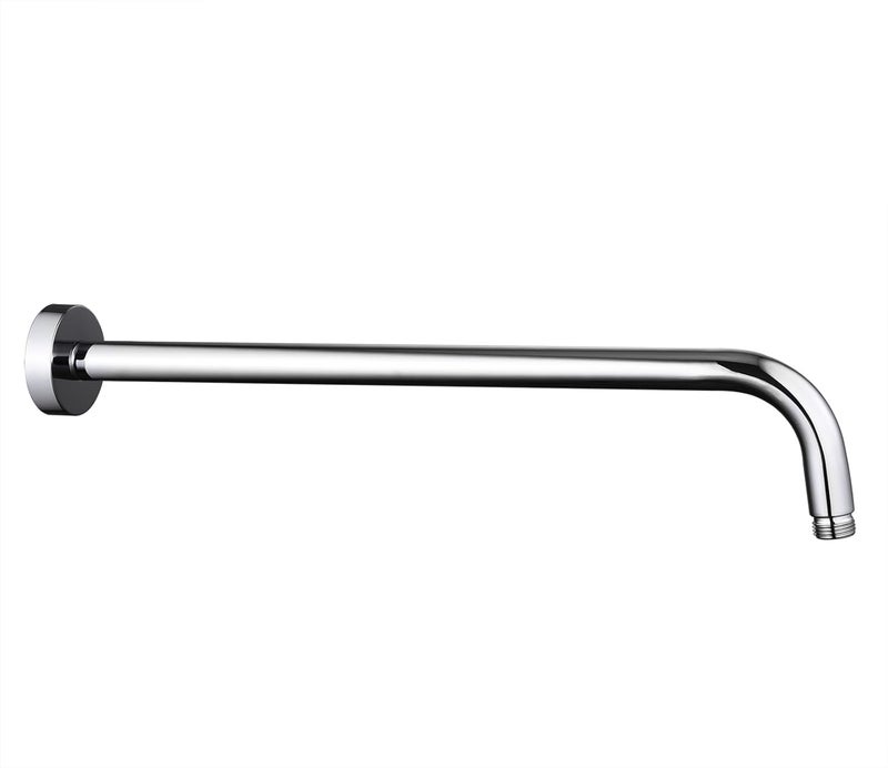 Enoughmen 12 Inch Shower Arm with Flange,Stainless Steel 90 Degree Rain Shower Head Extension Arm,Wall-Mounted Shower Head Arm for Fixed Shower Head,Chrome - Image 1