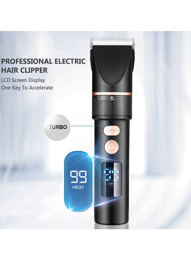 NIBEMINENT Professional LCD Digital Display Electric Hair Cutter Set Black 20.9x5.4x19.5cm - Image 2