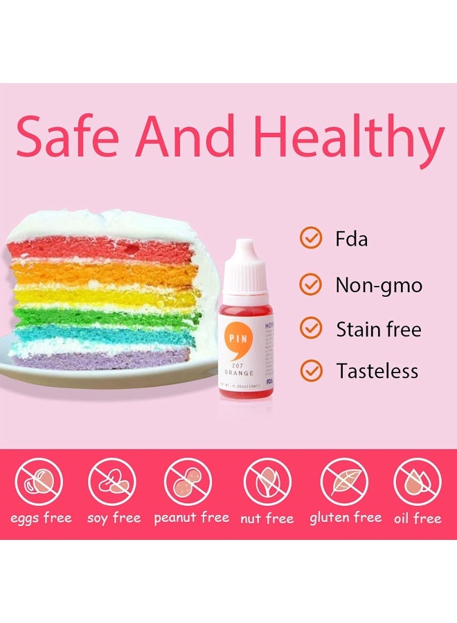 PIN JIUPIN Food Coloring - 12 Color Rainbow Fondant Cake Food Coloring Set for Baking, Decorating, Icing and Cooking - Image 3