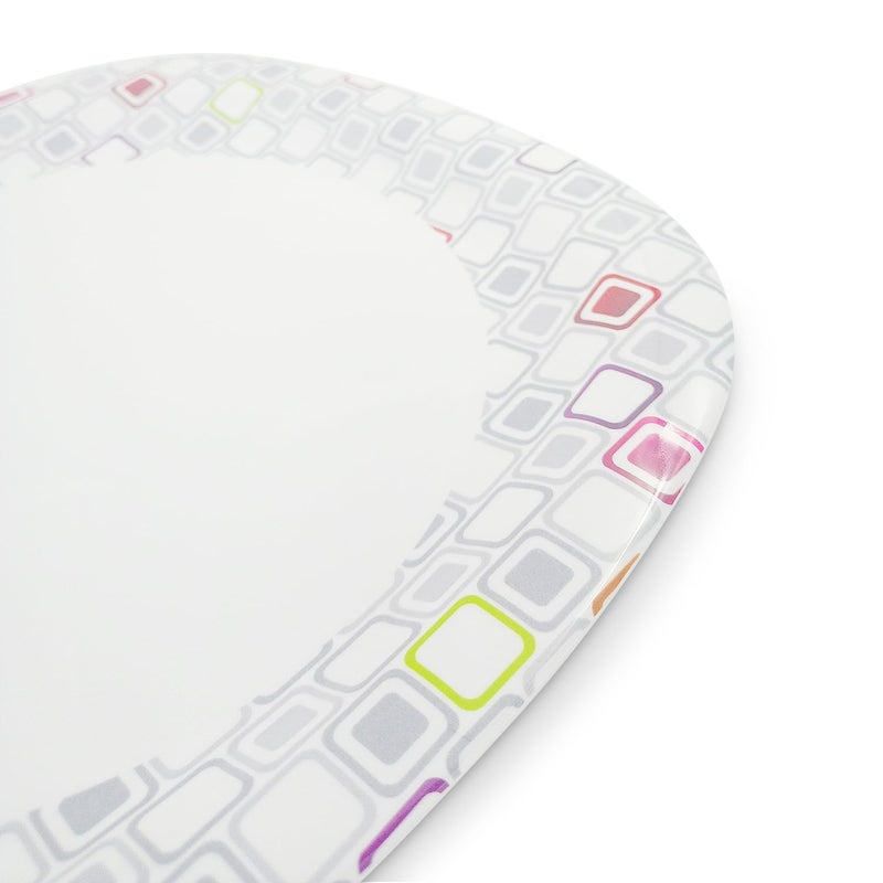 Superware | Pure Melamine | Buffet Plate Set - Candy Blocks 12.5” (6 nos.) | Stain Free, Glazed Finish - Image 4