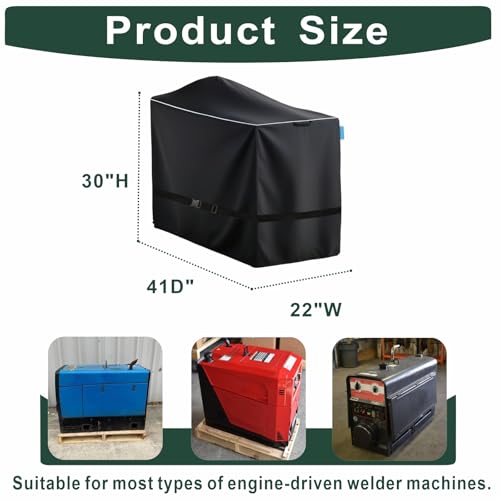 VeyoStories Engine Driven Welder Cover Fits Bobcat 265230 Fits Ranger 260330 EngineDriven Welder Plush Top Liner DoubleLayer Oxford Sides 30Hx22Wx41D Waterproof Dustproof - Image 3