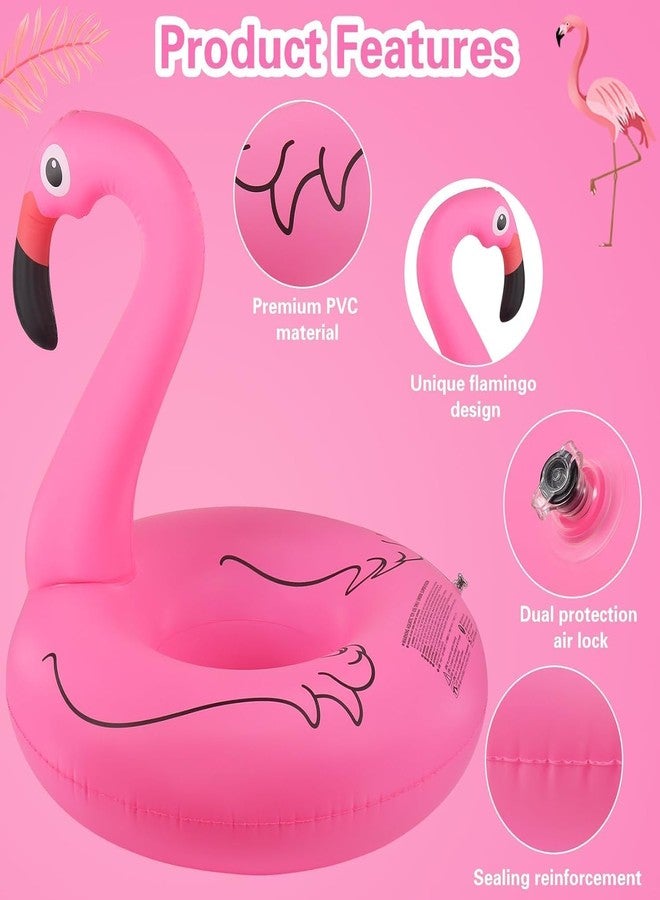 CARTSHOPPER Flamingo Animal Pool Float, Inflatable Floatie Tube, Blow Up Swim Ring, Outdoor Summer Pool Party Water Toy (120 cm) - Image 2