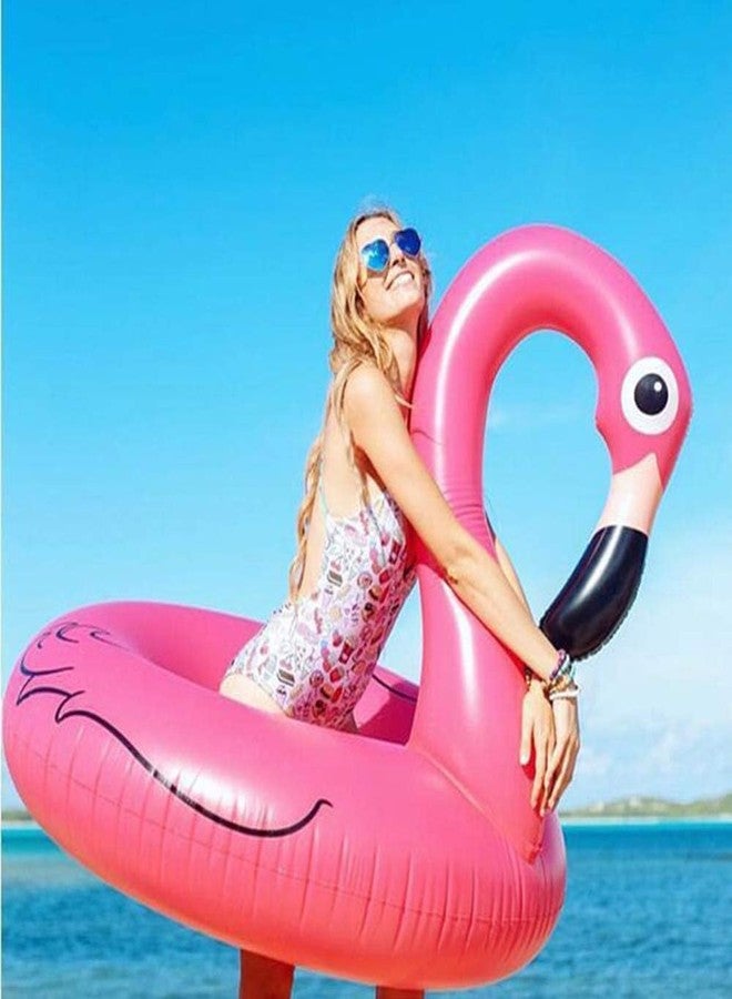 CARTSHOPPER Flamingo Animal Pool Float, Inflatable Floatie Tube, Blow Up Swim Ring, Outdoor Summer Pool Party Water Toy (120 cm) - Image 3