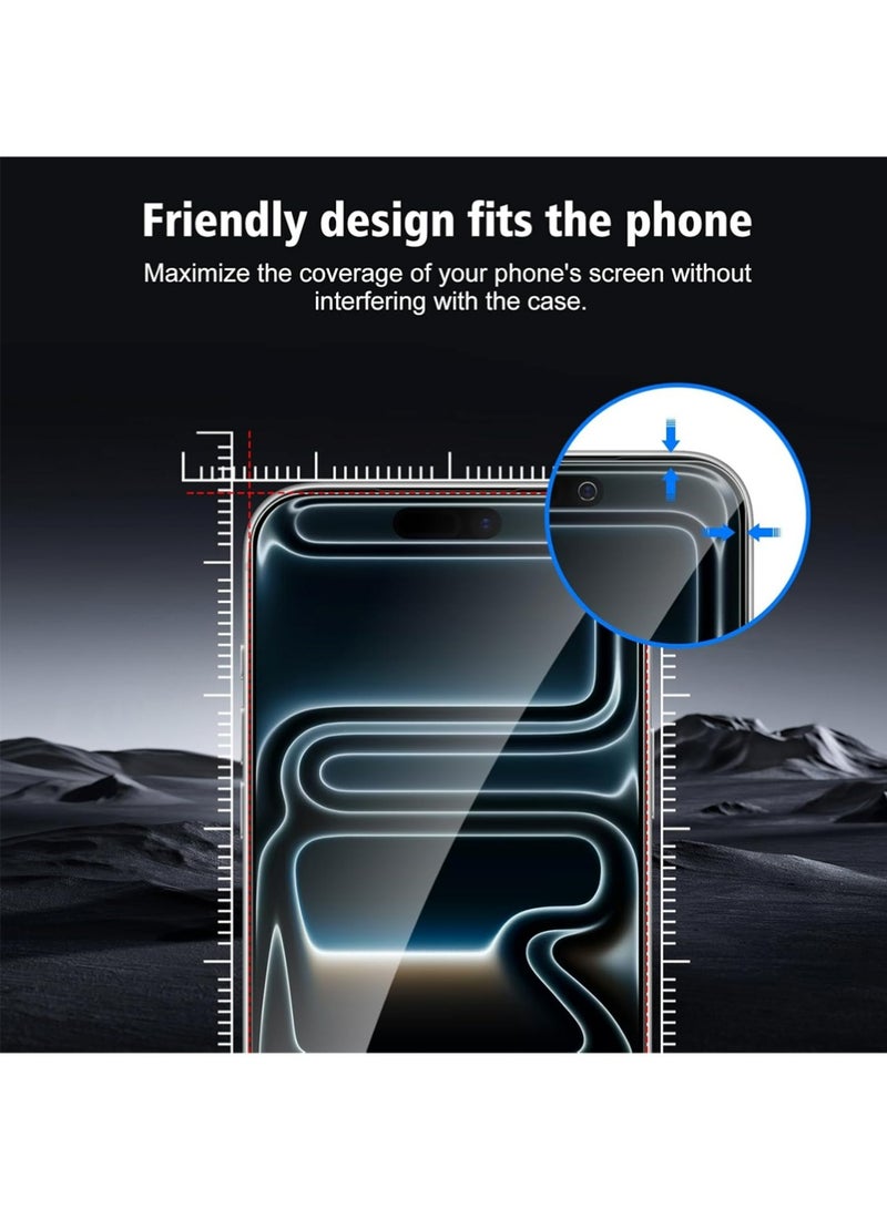 X-level 2+2 Pack compatible with iPhone 17 Pro Screen Protector Tempered Glass with Camera Lens Protector, Protection Film with Easy Installation Frame, 9H Hardness, Scratch Resistant, Case Friendly ﻿ - Image 5