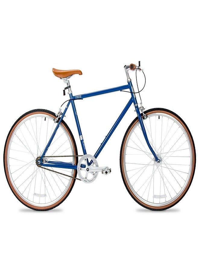 Spartan Platinum Edition Fixie Bike | 28 Inch Wheel Size | Single Speed | Navy Blue Color  - Image 1