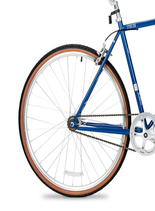 Spartan Platinum Edition Fixie Bike | 28 Inch Wheel Size | Single Speed | Navy Blue Color  - Image 5