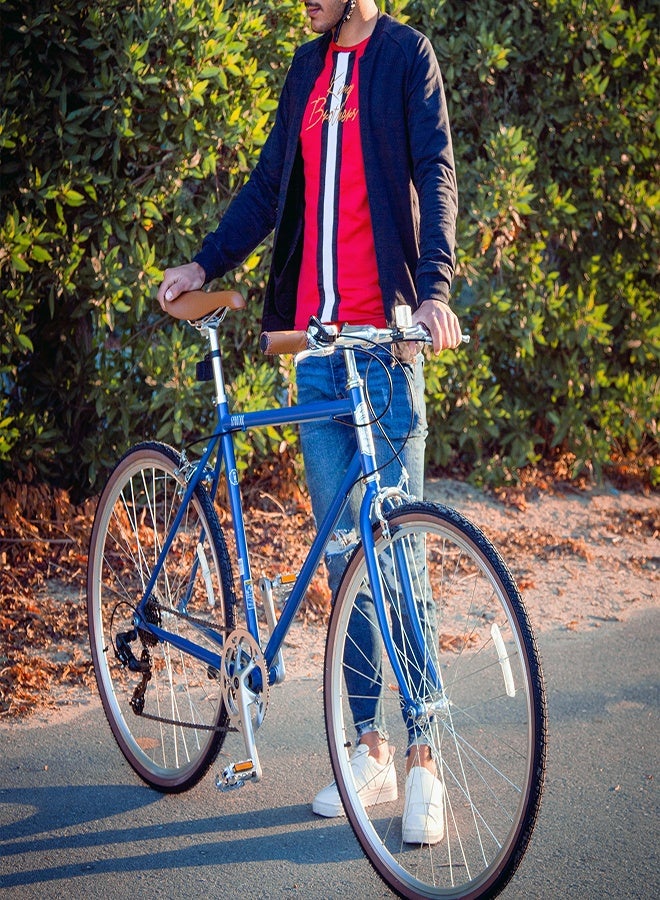 Spartan Platinum Edition Fixie Bike | 28 Inch Wheel Size | Single Speed | Navy Blue Color  - Image 3