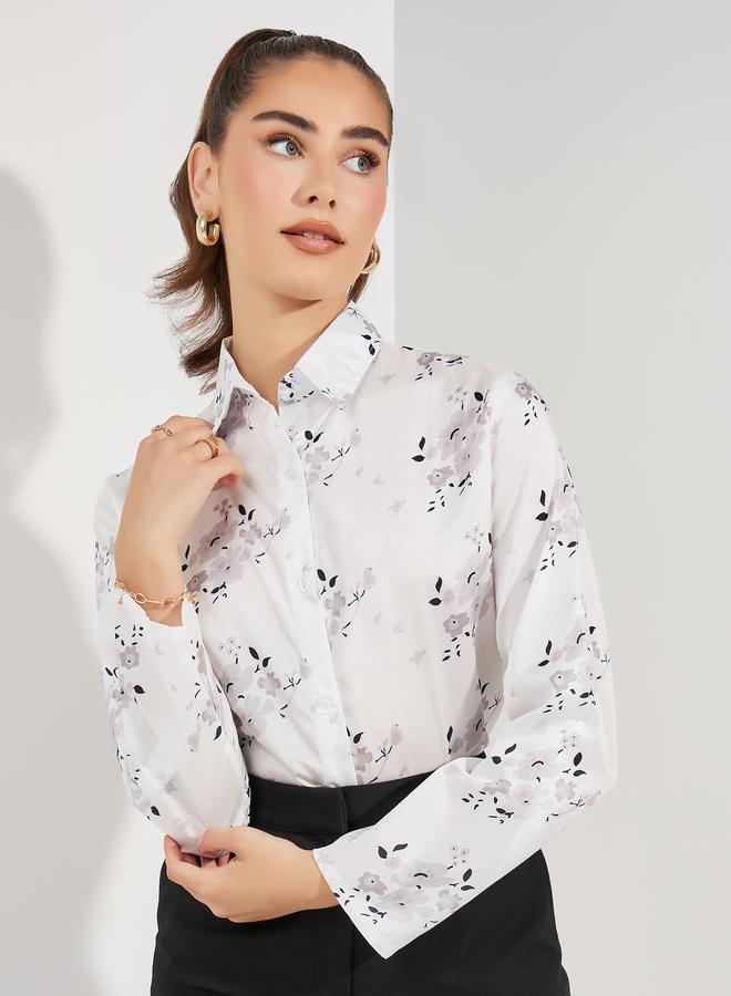 Take Two Floral Print Long Sleeves Shirt  - Image 1