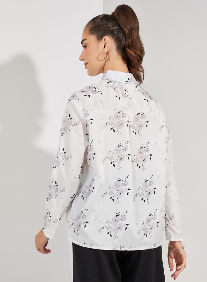 Take Two Floral Print Long Sleeves Shirt - Image 5