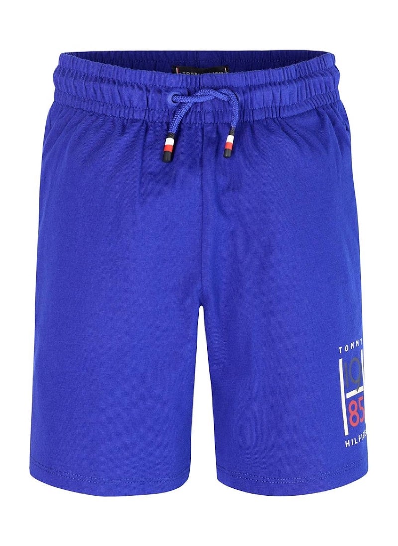 TOMMY HILFIGER - Boys' Graphic Sweatshorts - Cotton, Blue - Image 1
