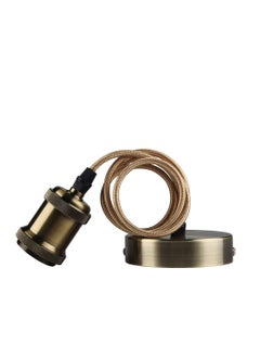 Ceiling Pendant & Lamp Holder, Metal Pendant Light Fitting, E27 Lamp Holder, Fitting Set with Braided Fabric Cable