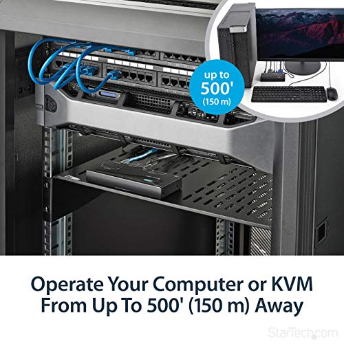 StarTech موسع KVM VGA من StarTech.com بطول 500 قدم (150 متر) - مضيف PS/2 و USB - وحدة تحكم KVM عبر كابل CAT5 للعديد من الخوادم / أجهزة الكمبيوتر، TAA - Image 2