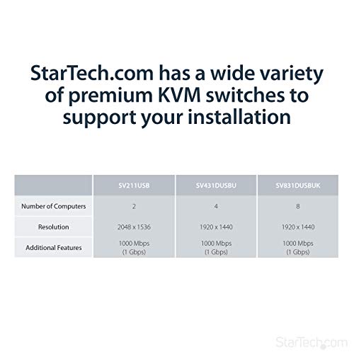 StarTech موسع KVM VGA من StarTech.com بطول 500 قدم (150 متر) - مضيف PS/2 و USB - وحدة تحكم KVM عبر كابل CAT5 للعديد من الخوادم / أجهزة الكمبيوتر، TAA - Image 5