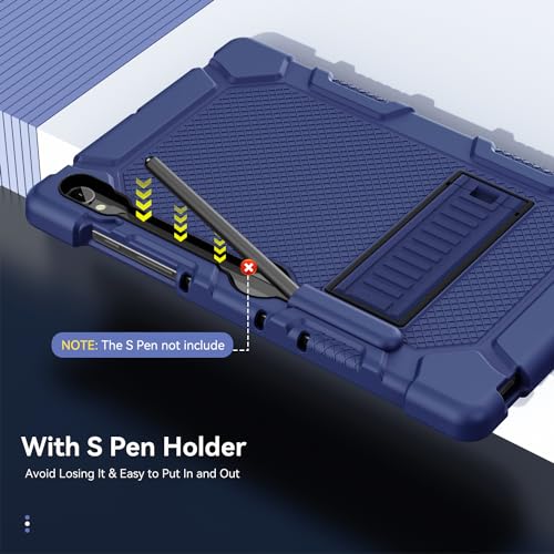 Cantis Case for Samsung Galaxy Tab S10 FE/ S9 FE 5G 10.9 Inch/Galaxy Tab S9 11 Inch 2023, Heavy Duty Shockproof Tablet Case Support S Pen, Navy Blue - Image 5