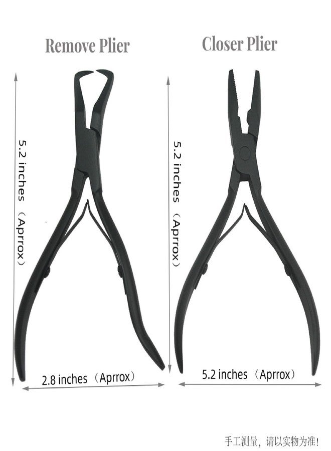 TOPWAYS Hair Extension Beading Tool Kit Hair Extensions Micro Link Bead Closer and Remover Pliers and Cutting Scissors Set, Link Micro Ring Loop Needle Pulling Hook Threader Wire for Silicone Rings (Gold) - Image 4