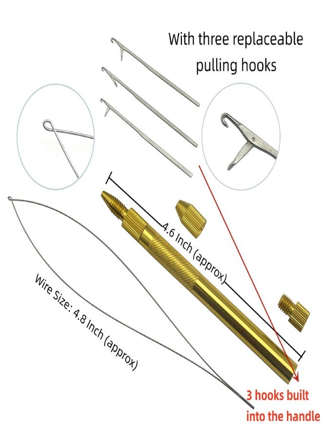 TOPWAYS Hair Extension Beading Tool Kit Hair Extensions Micro Link Bead Closer and Remover Pliers and Cutting Scissors Set, Link Micro Ring Loop Needle Pulling Hook Threader Wire for Silicone Rings (Gold) - Image 5