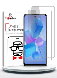 Techie 2 Pack Infinix Hot 40 2023 HD Clear Tempered Glass Screen Protector  - Image 1