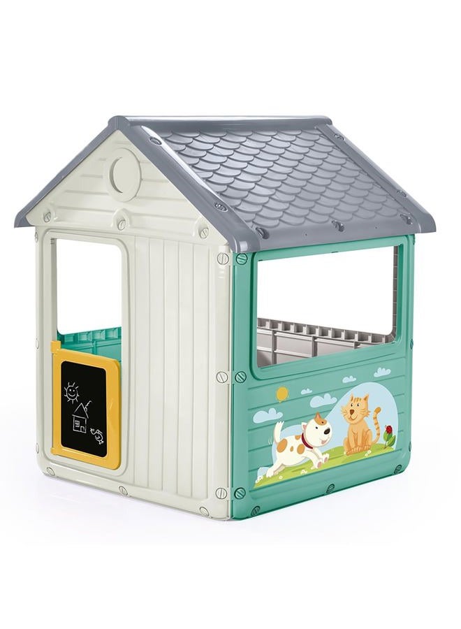 Dolu Kids My First Play House - White/Teal - Image 1