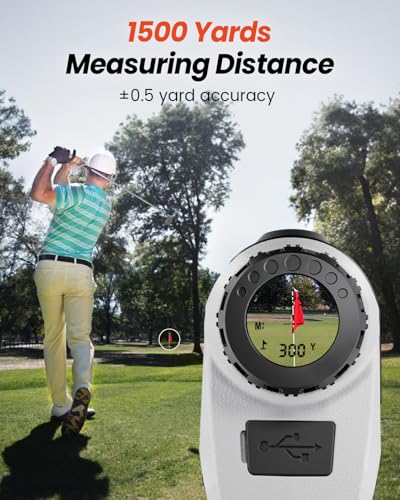 Bestsee Range Finder Golf -1500 Yards Laser Range Finder with Slope, High-Precision Flag Pole Locking Vibration, 7X Magnification, Rechargeable Range Finders with Magnet Stripe for Golfing - Image 2