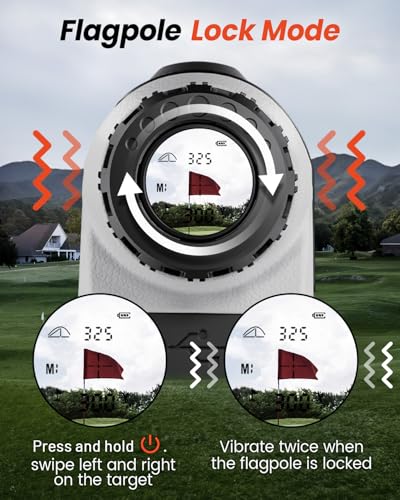Bestsee Range Finder Golf -1500 Yards Laser Range Finder with Slope, High-Precision Flag Pole Locking Vibration, 7X Magnification, Rechargeable Range Finders with Magnet Stripe for Golfing - Image 3