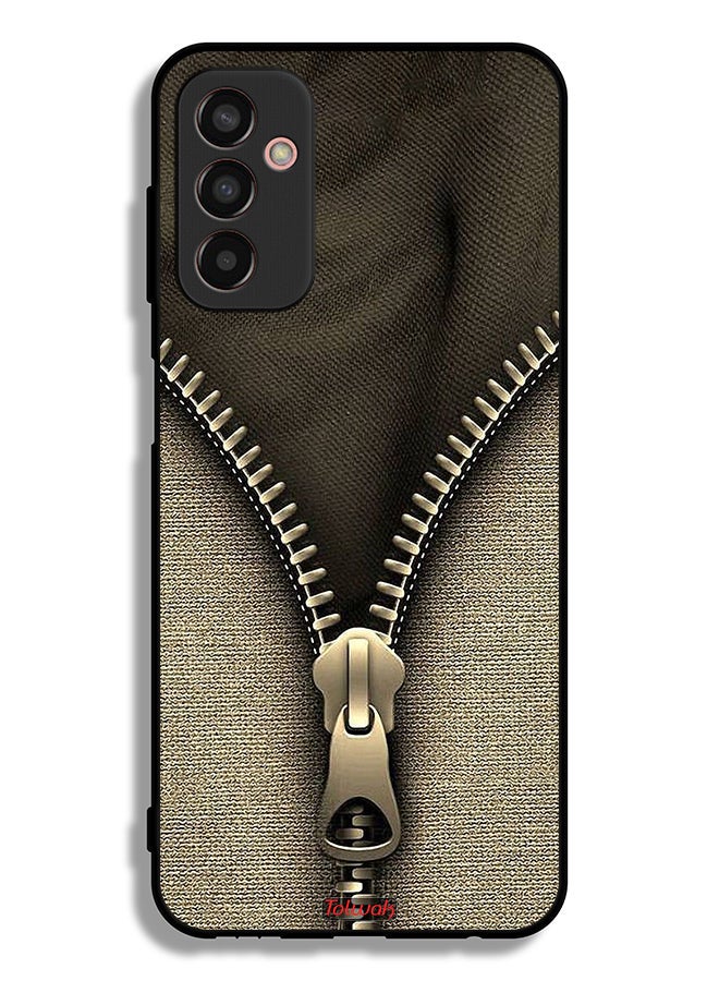 Tolwak Samsung Galaxy M13 Protective Case Cover Zip Pattern - Image 2