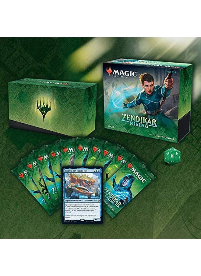 Magic the Gathering Magic The Gathering Zendikar Rising Bundle ; 10 Draft Booster Packs (150 Cards) ; Foil Lands ; Accessories  - Image 5