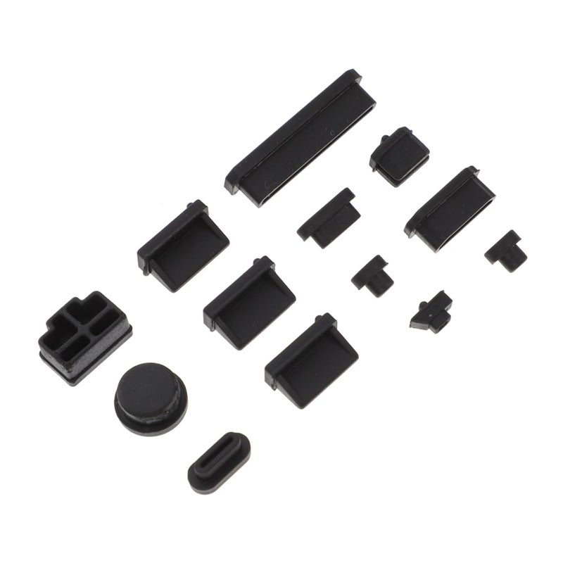 3 Pcs Universal Laptop Port Dust Plugs USB Covers Black Protects Against Dirt Dust and Liquid - Image 2