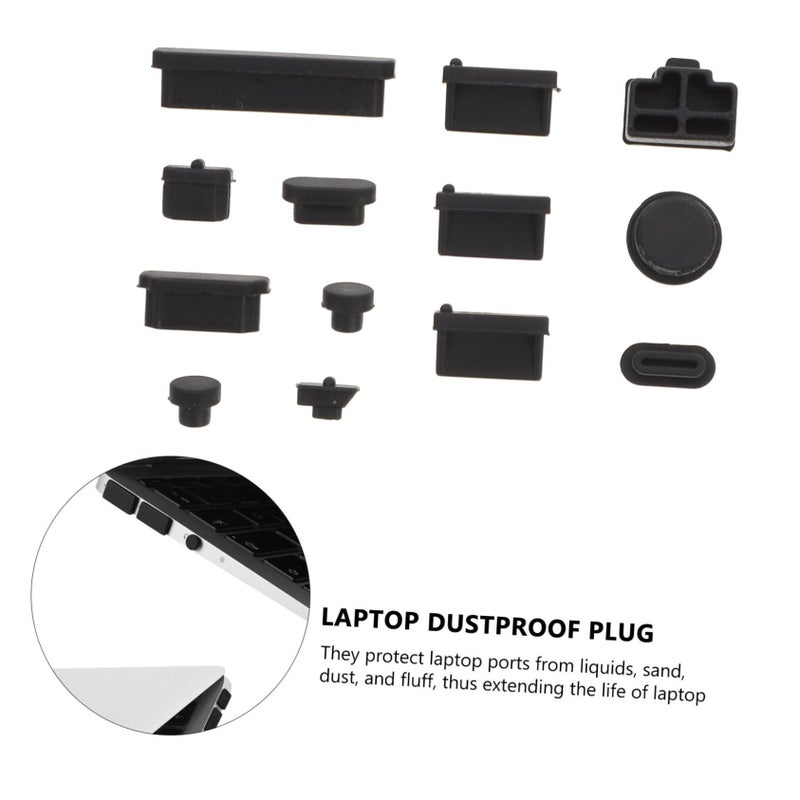 3 Pcs Universal Laptop Port Dust Plugs USB Covers Black Protects Against Dirt Dust and Liquid - Image 4