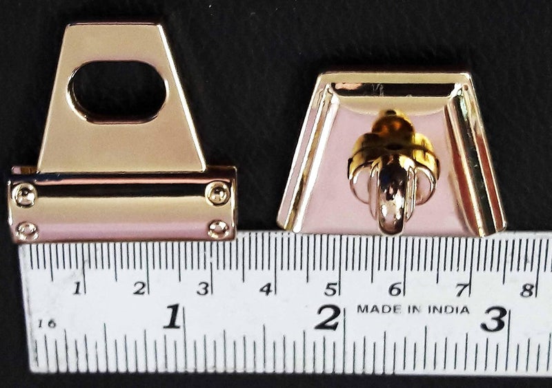 Tia Purse Bag Lock Clasp Clasps Snaps Fasteners for Purse Bags Clothes and DIY Works Size 34mm Triangle ShapeTwist2Open 4Sets - Image 5