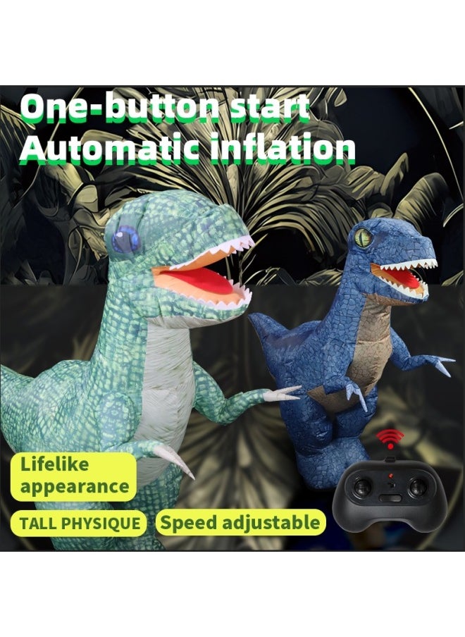 null - Dinosaur Toy Automatic Inflatable Remote Control Tyrannosaurus Rex Trick Kan Simulation Dinosaur Electric Remote Control Car-Color:Electric Inflatable Pumpkin Car-Specifications:Dual Battery Version - Image 1