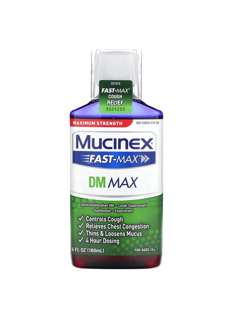 Fast-Max DM Max, Maximum Strength, For Ages 12+, 6 fl oz (180 ml)