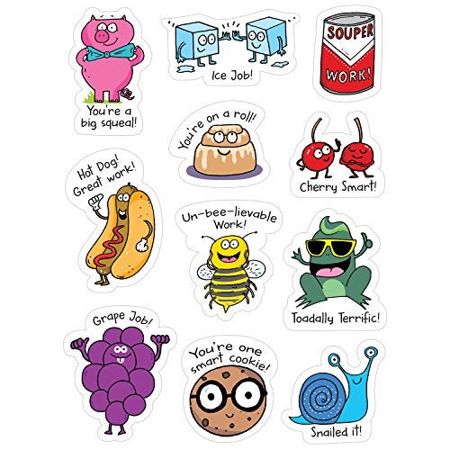 Creative Teaching Press So Much Pun! Punny Rewards Stickers (55 Stickers Per Pack) - Image 1