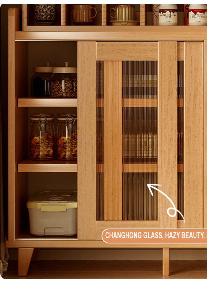 NKX Modern Simple Style Natural Finish Sideboard for Living Room and Kitchen - Image 3