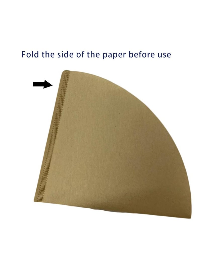 KUYING High Quality 50 Pieces Papers Coffee Filter Beige  - Image 4