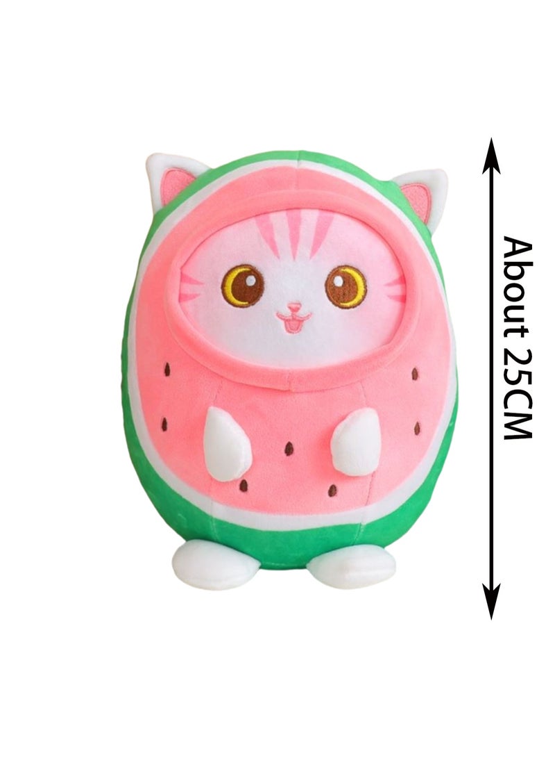 دمية قطة البطيخ 25 سم، دمية حيوانية مريحة للأطفال، هدية للأولاد والبنات - Image 2