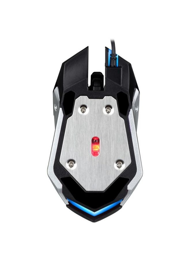 BURAQ Chasing Leopard K1 USB 1600DPI Three-speed Adjustable LED Backlight Mute Wired Optical Gaming Mouse, Length: 1.3m(White)  - Image 3