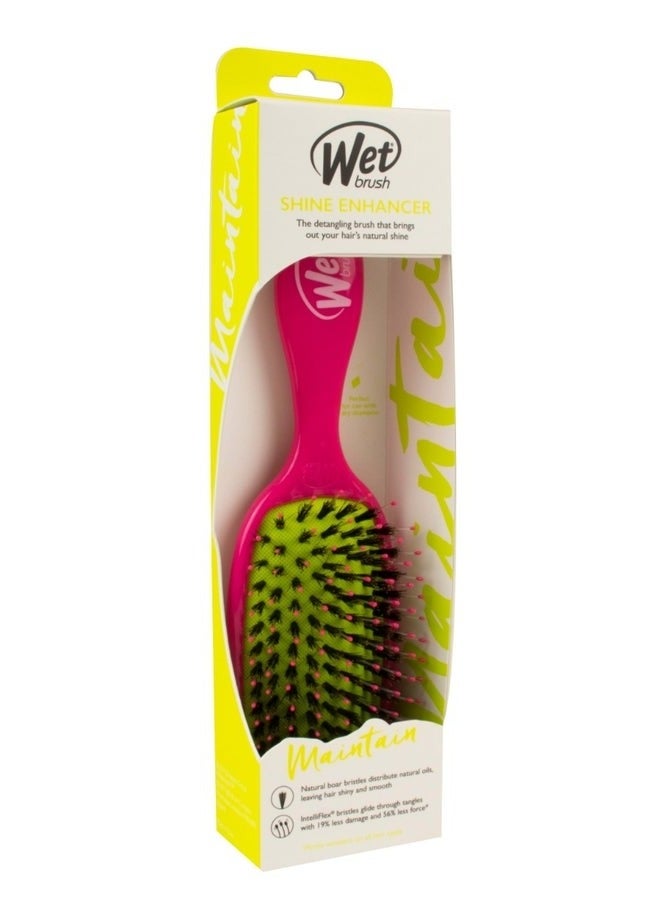 Wet Brush Wet Brush Shine Enhancer Hair Brush, Pink - Exclusive Ultra-soft IntelliFlex Bristles - Natural Boar Bristles Leave Hair Shiny And Smooth For All - For Women, Men, Wet And Dry Hair - Image 3