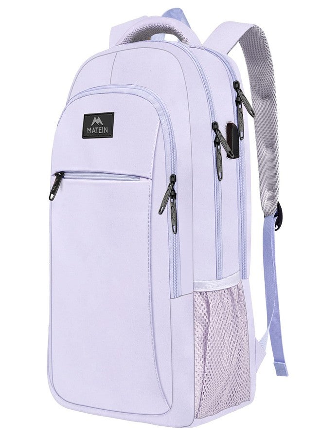 MATEIN Laptop Backpack for Girls, 15.6 Inch College School Backpack for Women with USB Charging Port, Water Resistant Durble Slim Students Bookbag Casual Daypack Travel Computer Nurse Work Bag Gift - Image 1