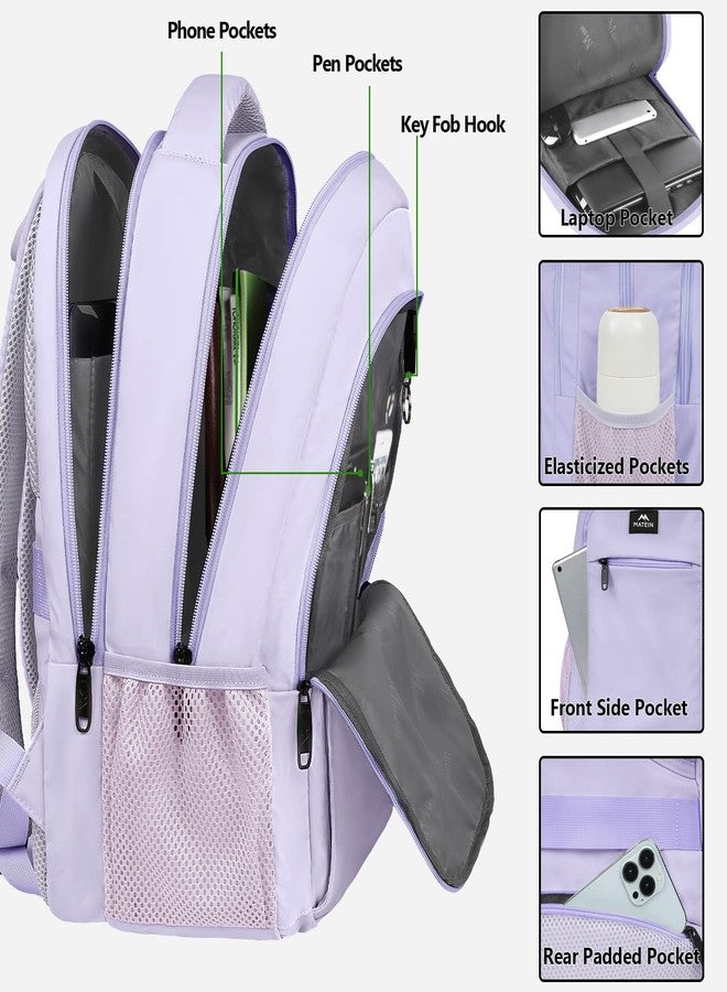 MATEIN Laptop Backpack for Girls, 15.6 Inch College School Backpack for Women with USB Charging Port, Water Resistant Durble Slim Students Bookbag Casual Daypack Travel Computer Nurse Work Bag Gift - Image 5
