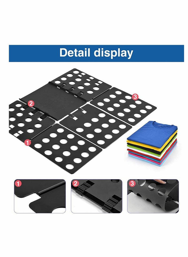 Adjustable T-Shirt Folding Board, Shirt Folding Board T Shirt Folder Durable Plastic Laundry Folders Folding Boards Durable Flipfold for Kid and Adult to Fold Clothes (Mini, Black) - Image 5