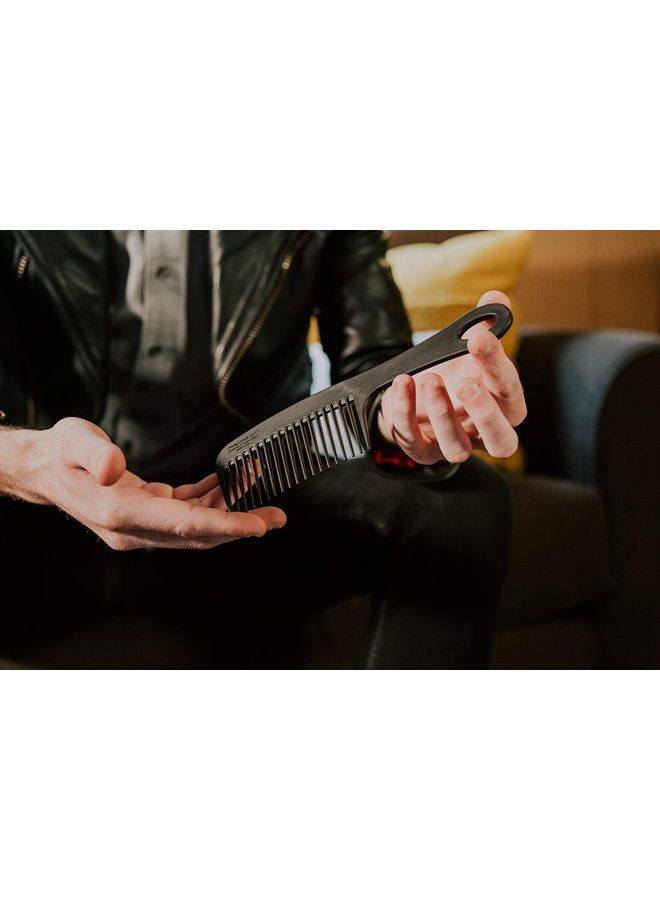Chicago Comb Model 8 Carbon Fiber, Made in USA, Anti-static, Detangling & Shower comb, adds Lift & Volume, 8.5 inches (21.5 cm) long - Image 2