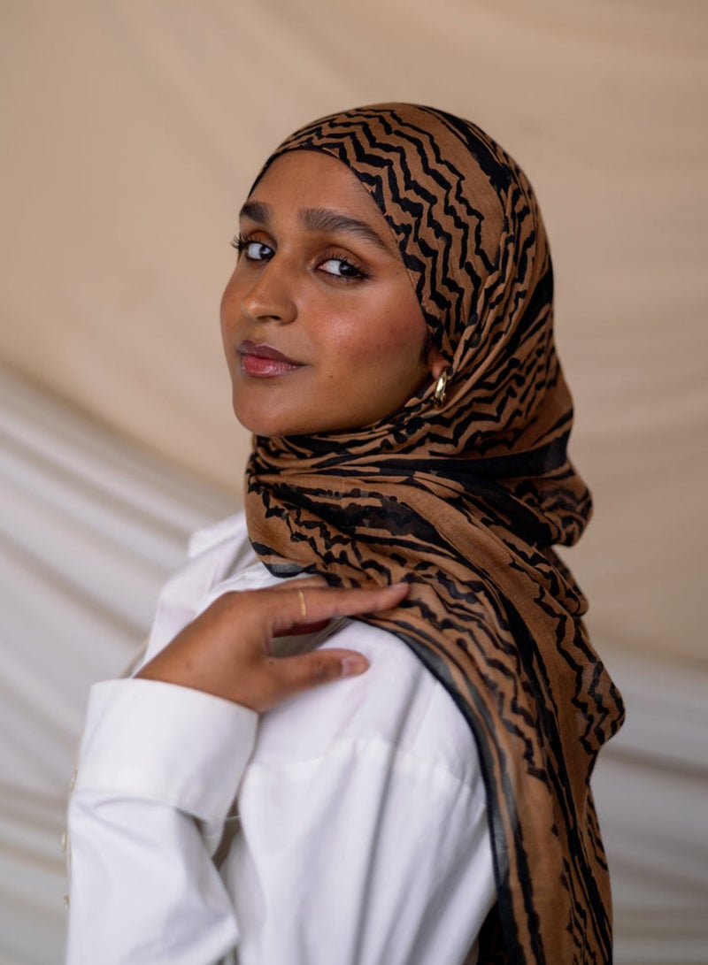 ShineShe New Ladies Chiffon Long Striped Scarf Headscarf - Image 1