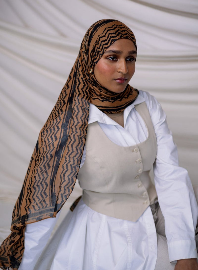 ShineShe New Ladies Chiffon Long Striped Scarf Headscarf - Image 2