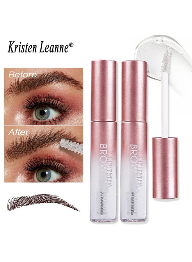 2Pcs Clear Brow Mascara Setting Gel Makeup Set,Eye Brow Eyebrow Glue Soap Wax Lift Gel Clear,gel para cejas transparente,Brow Fast Sculpt,Cruelty Free,Long Lasting Waterproof Cosmetics Make Up