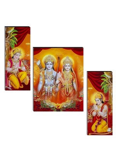 Indianara Indianara Set of 3 Ram Darbar MDF Art Painting 3496 FLa without glass 45 X 12 9 X 12 45 X 12 INCH 