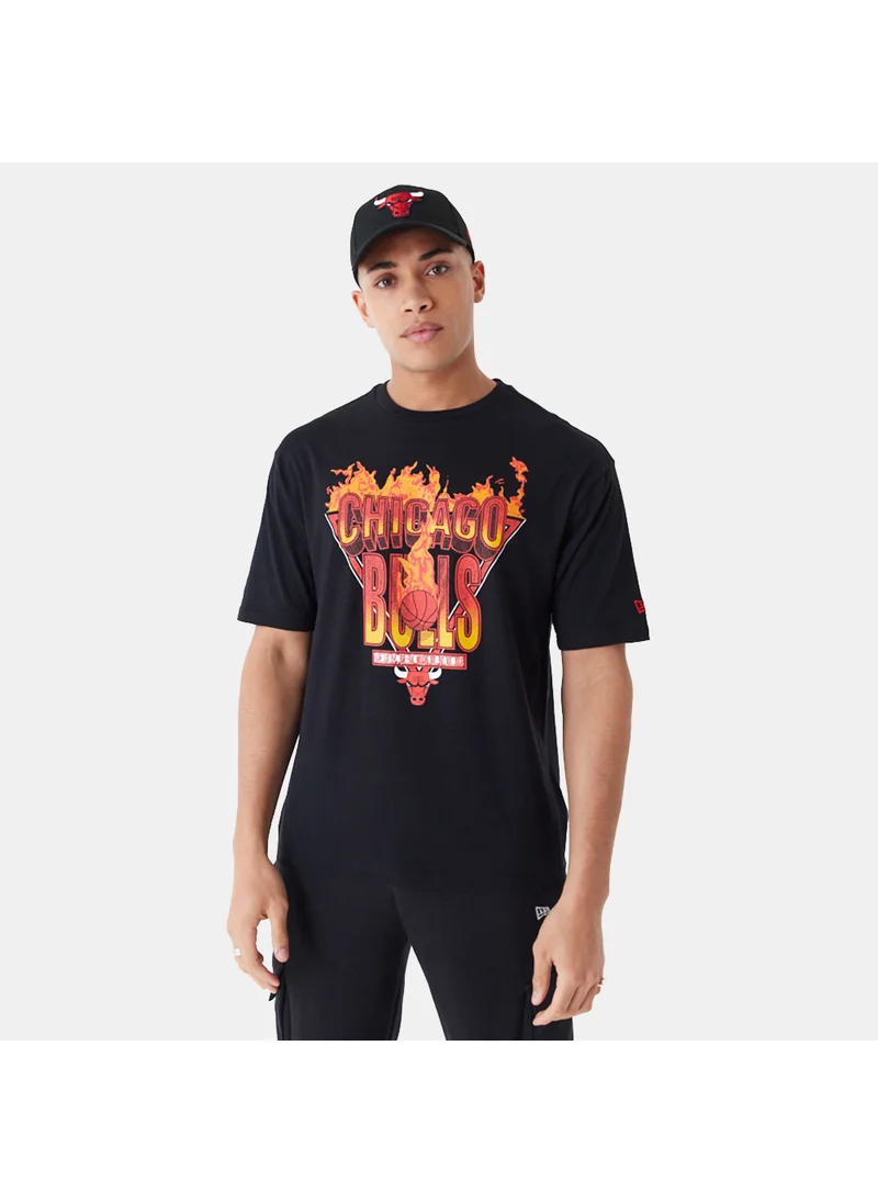 NEW ERA Men's NBA Chicago Bulls Flame Graphic T-Shirt
