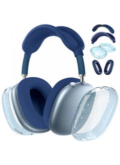 Suitable For Airpods Max Protective Sleeve Glitter Four-piece Silicone Airpodsmax Earmuff Sleeve Beam Sleeve-Color:Glitter*midnight Blue 4-piece Set (mesh Cushion Cover*1+headband Cover*1+shell Cover*1 Pair+ear Cushion Cover*1 Pair)-Applicable Models:Airpods Max 1/2 Generation