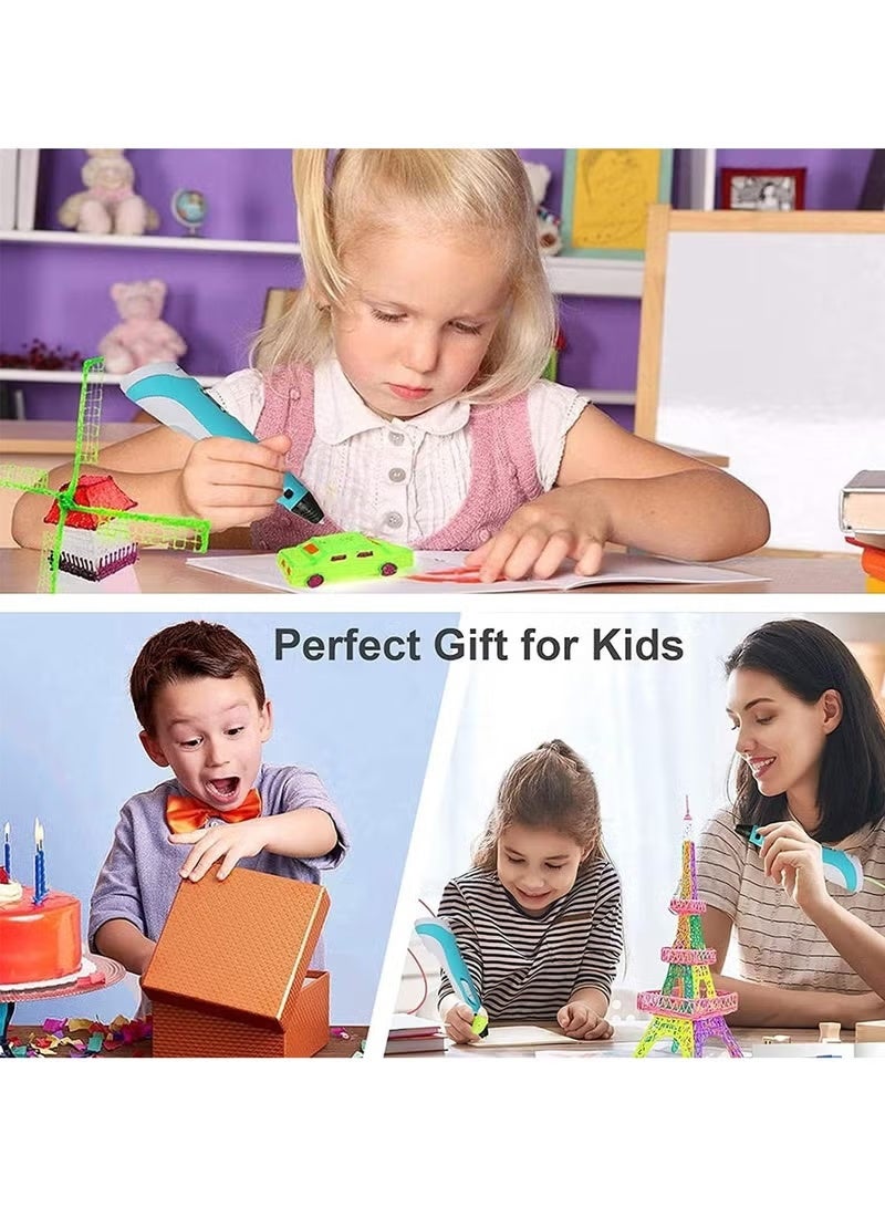 3D Printing Pen with Display Includes 3D Pen 3 Starter Colors of PLA Filament Stencil Book Project Guide and Charger - Image 5