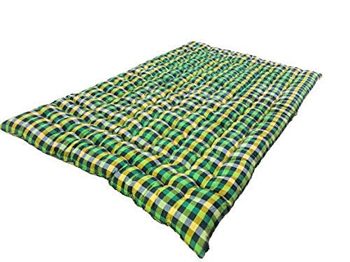 ATOOTFUSION Deewan Size Soft Large Cotton Quilt Mattress | Rollable Foldable Movable | All Season Cotton Quilt Mattress (72X60 Inches) - Image 1